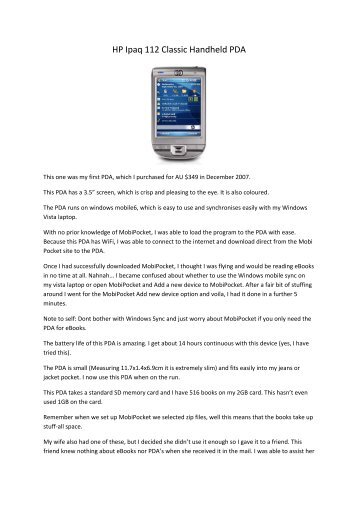 Hp Ipaq 910c Business Messenger Pdf